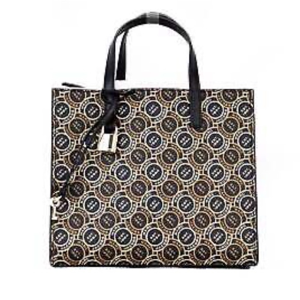 Marc Jacobs Grind Signet Printed Leather Crossbody Tote